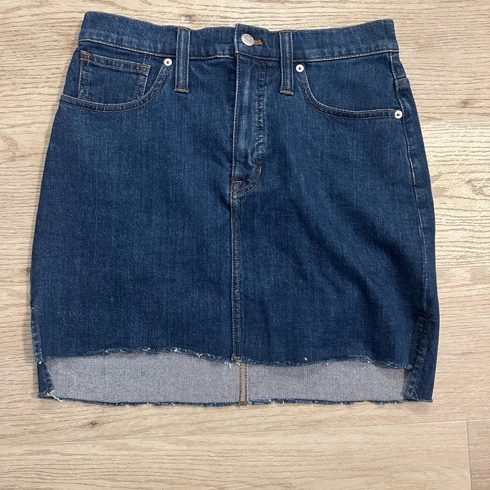 Madewell Dark Blue Denim Mini Skirt